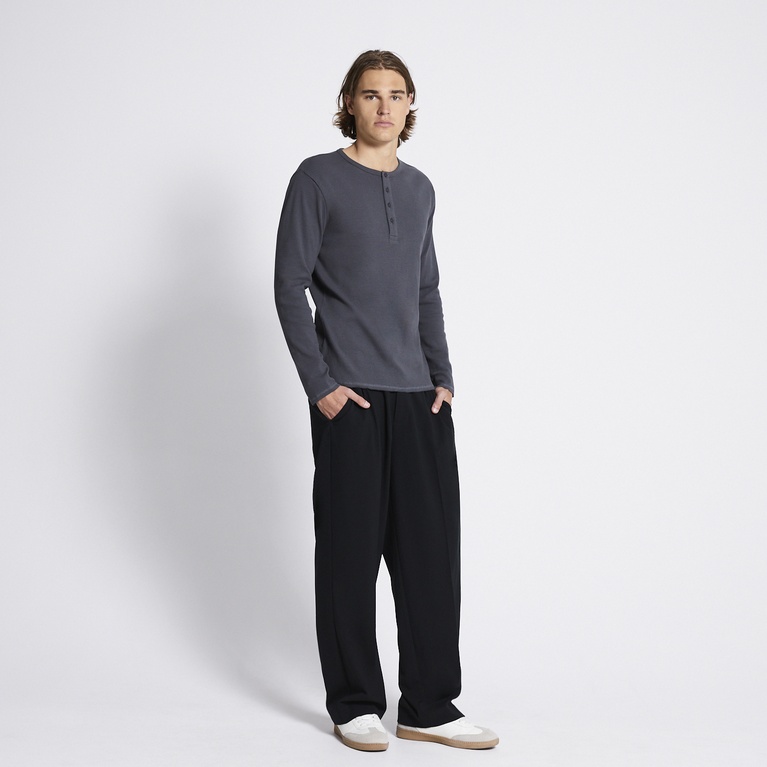 Rib knit long sleeve tee "Zane"